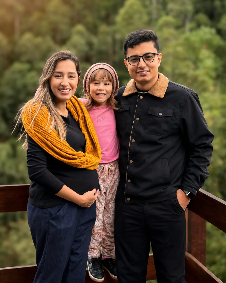 Mykael Albert com sua família
